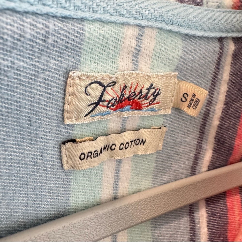Faherty Organic Cotton Baja Hoodie Poncho Sierra Paradise Small - Picture 3 of 9